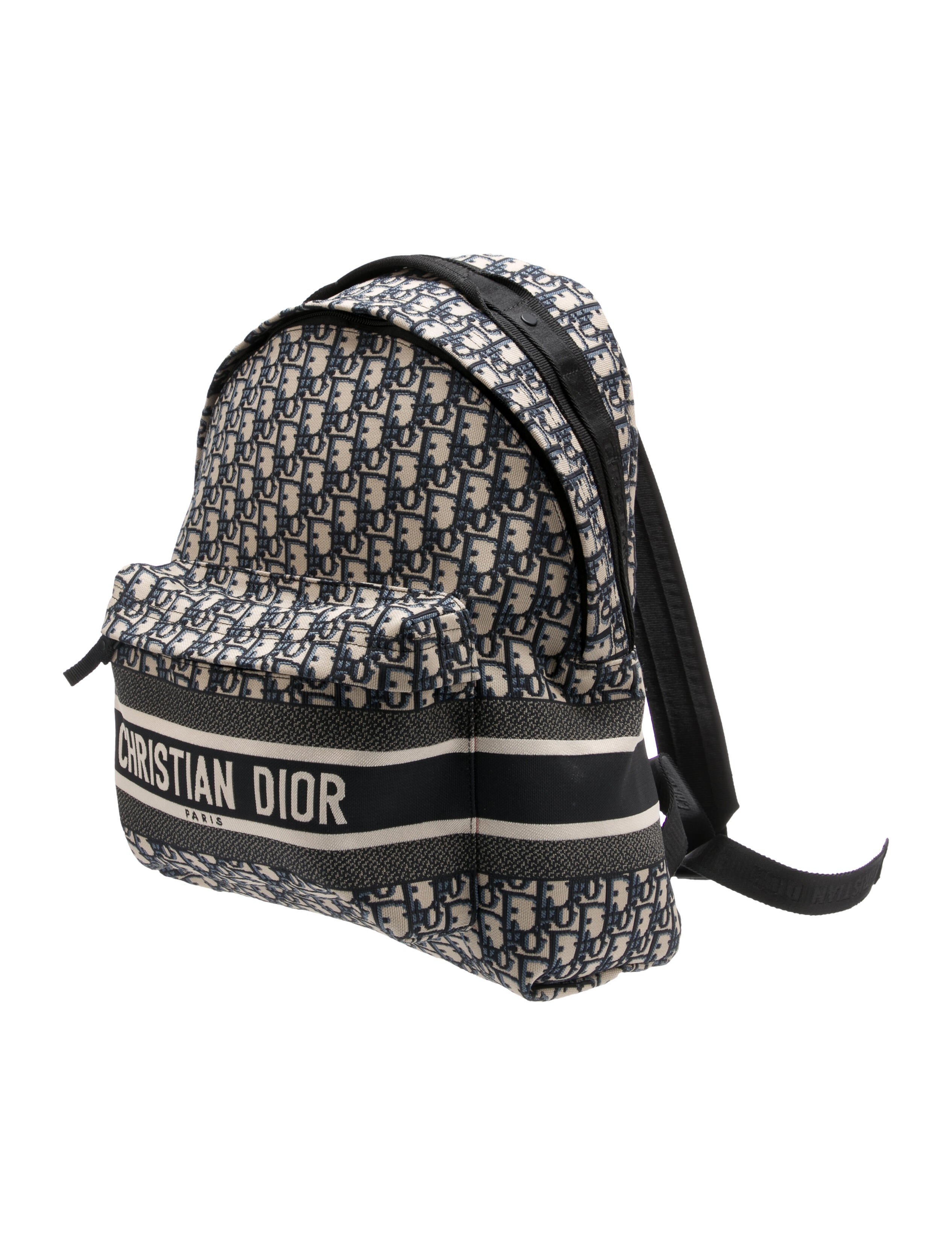 Christian Dior Oblique Diortravel Backpack Blue Backpacks, Bags