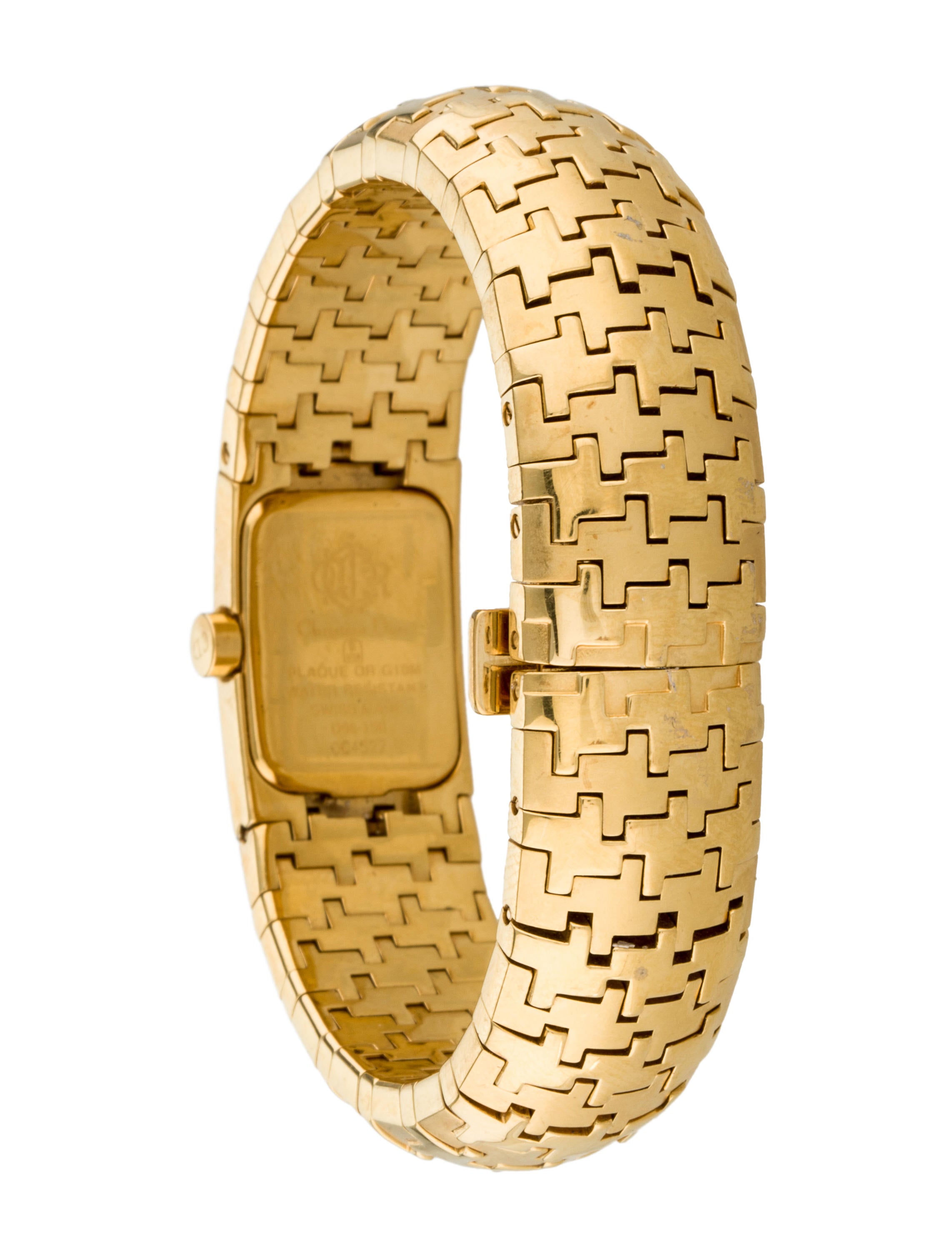 Christian Dior Diorific Houndstooth Watch - Gold - D96-150 | The