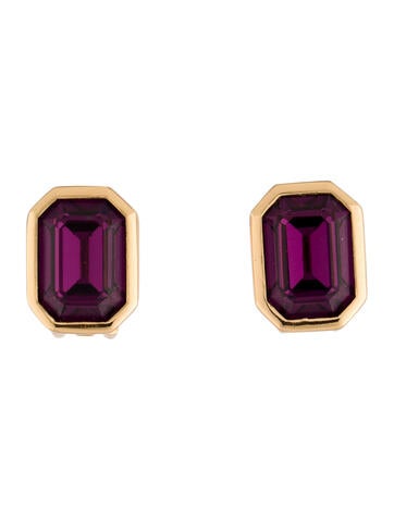 Christian Dior Clip-On Vintage Crystal Earrings