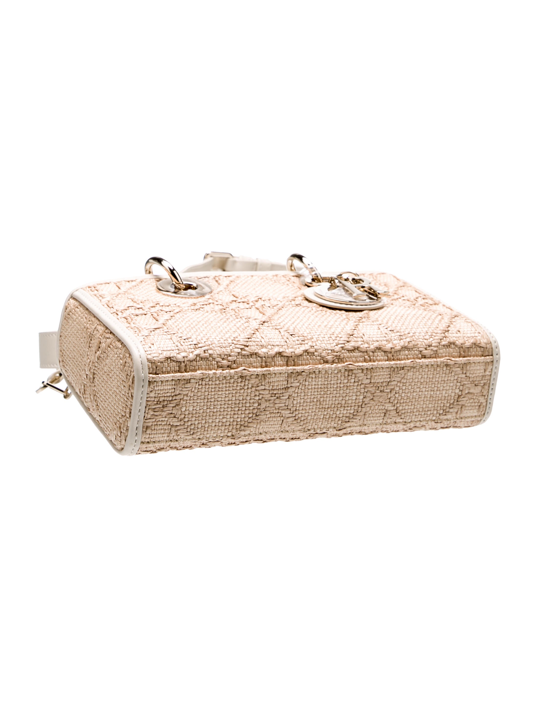 Christian Dior 2023 Small Raffia Cannage Lady D-Joy - Neutrals