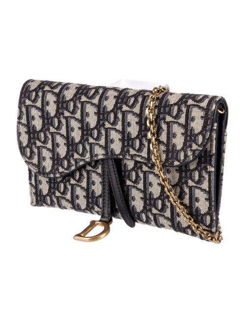 Christian Dior Oblique Saddle Pouch w/ Chain