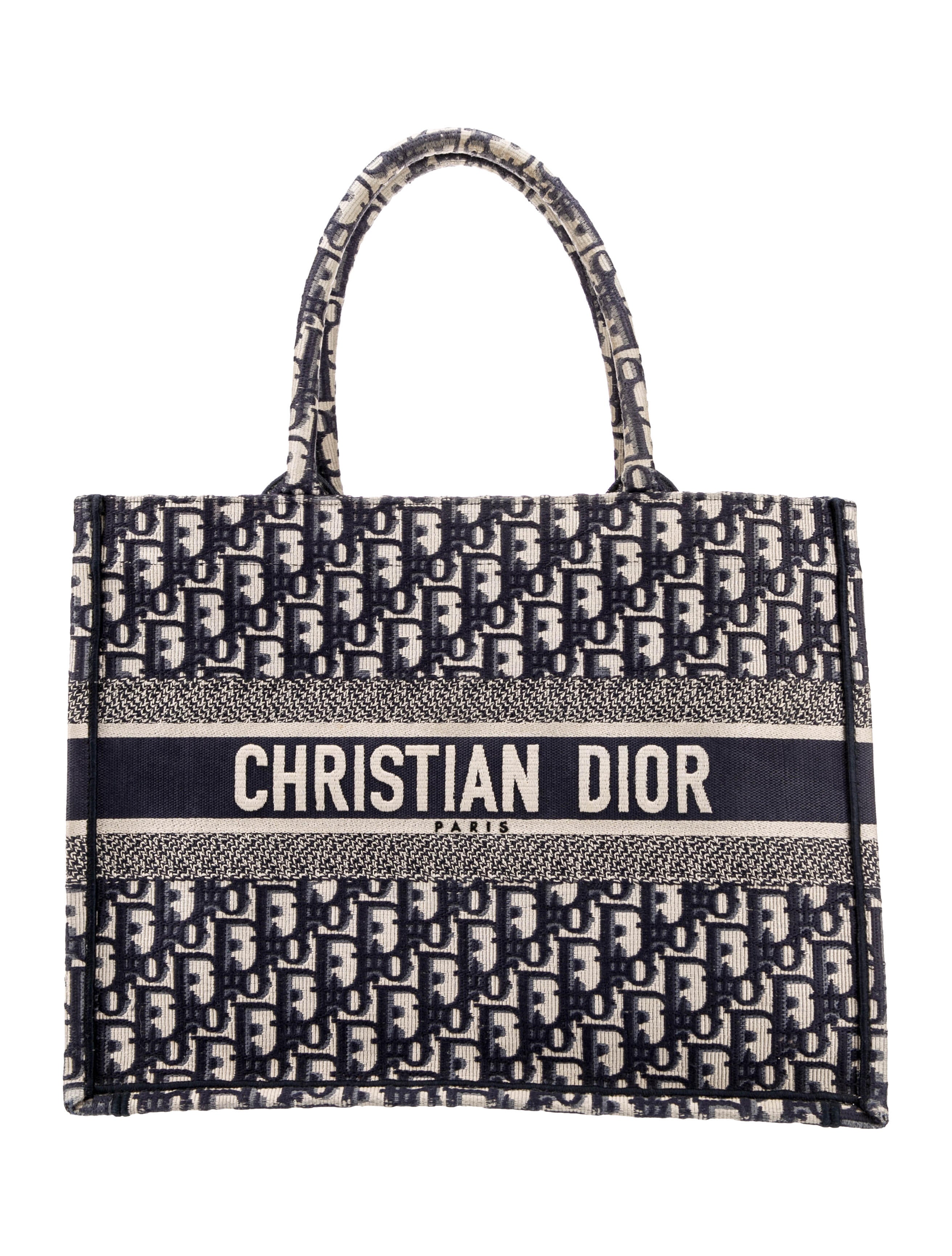 Christian Dior 2021 Medium Oblique Book Tote Blue Totes, Handbags CHR358313 The RealReal