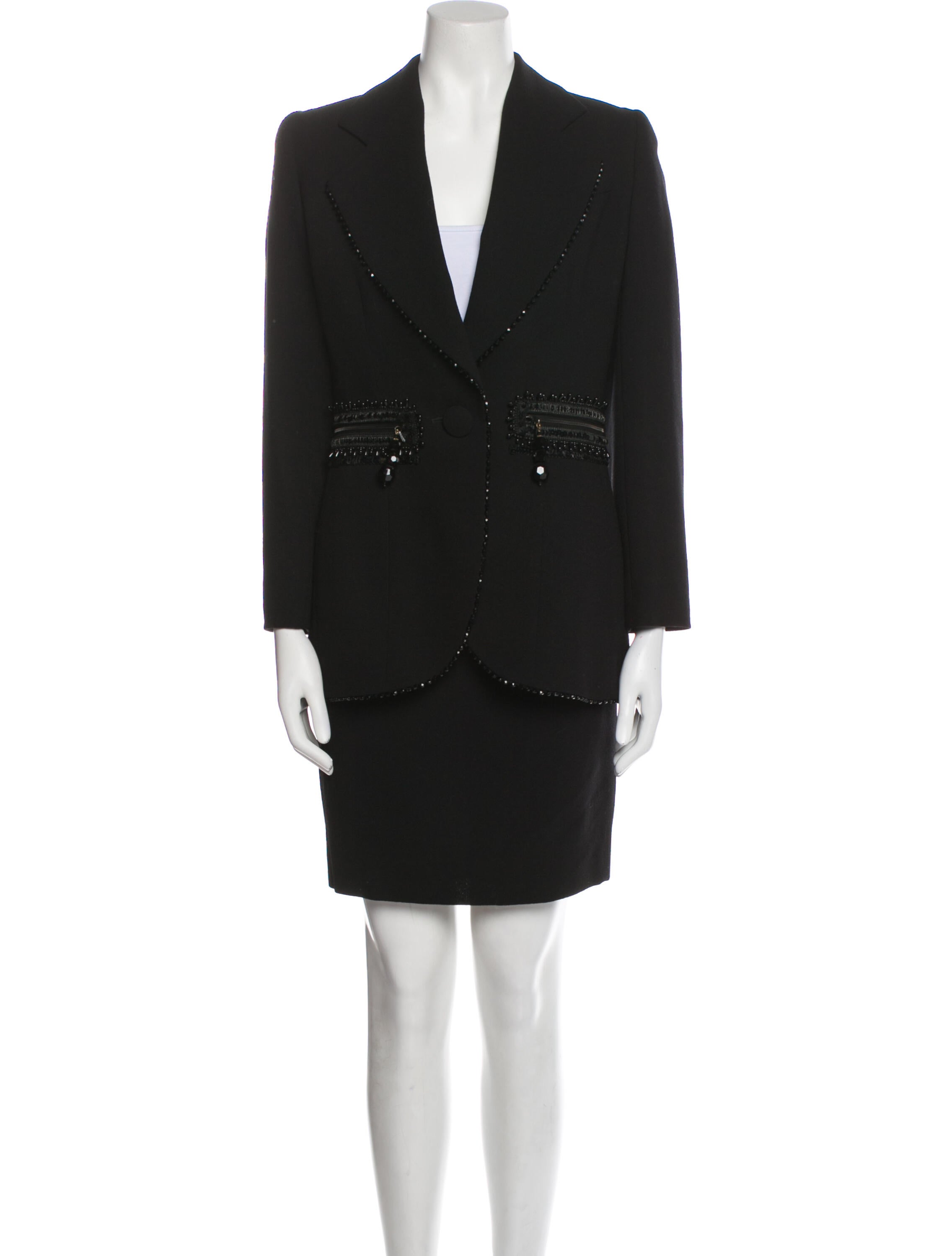 Christian Dior Vintage 1993 Skirt Suit - Black Suits and