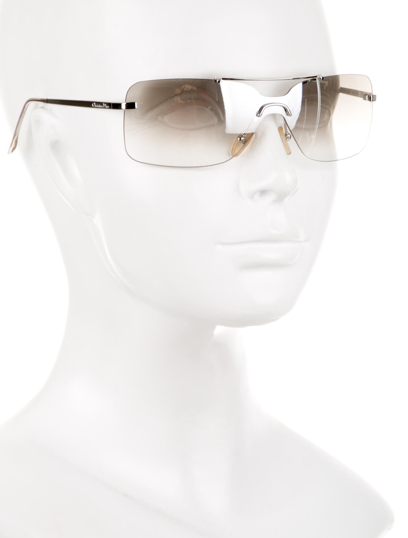 Christian Dior Mini Motard Sunglasses - Silver Sunglasses