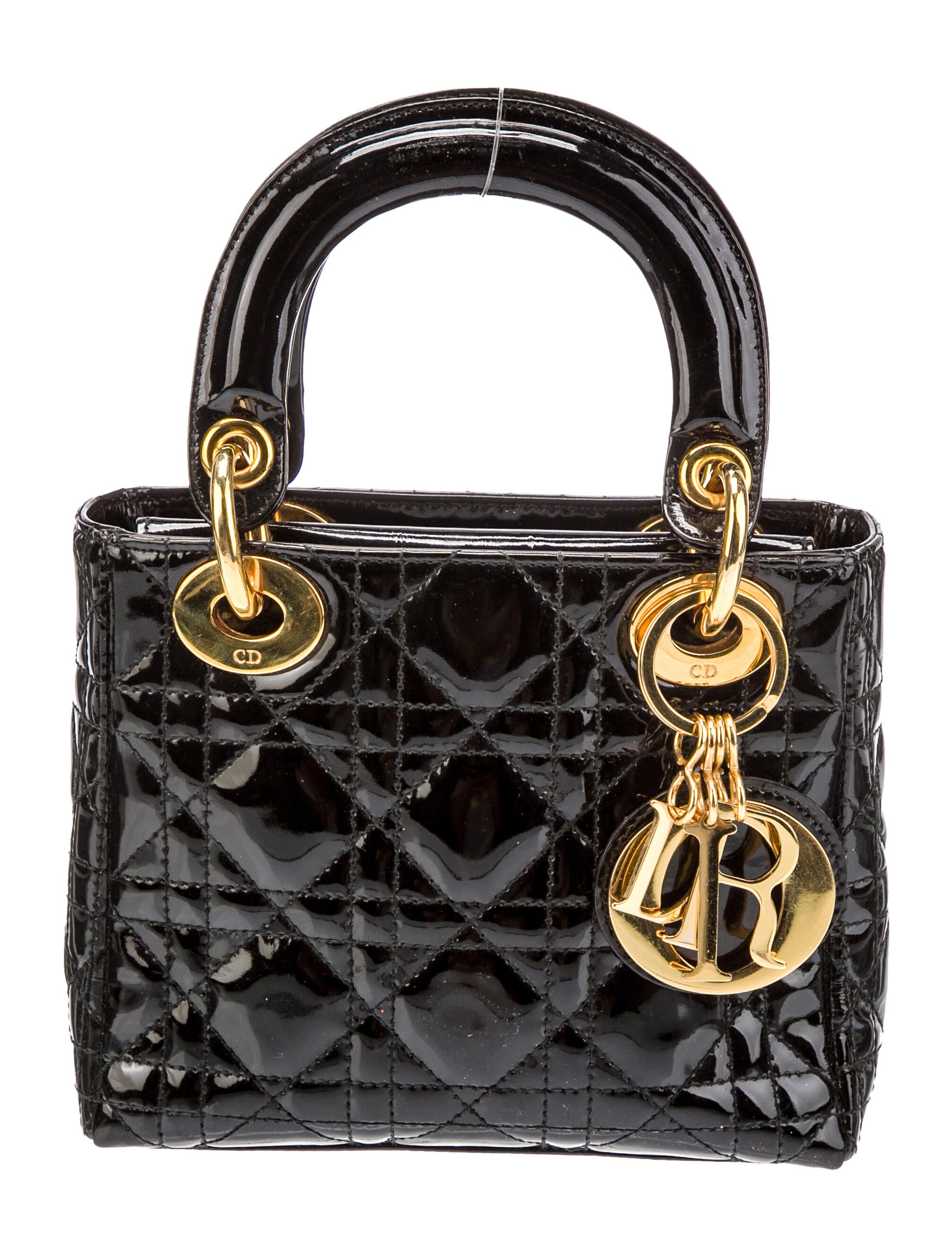 Christian Dior Mini Lady Dior - Black Handle Bags, Handbags