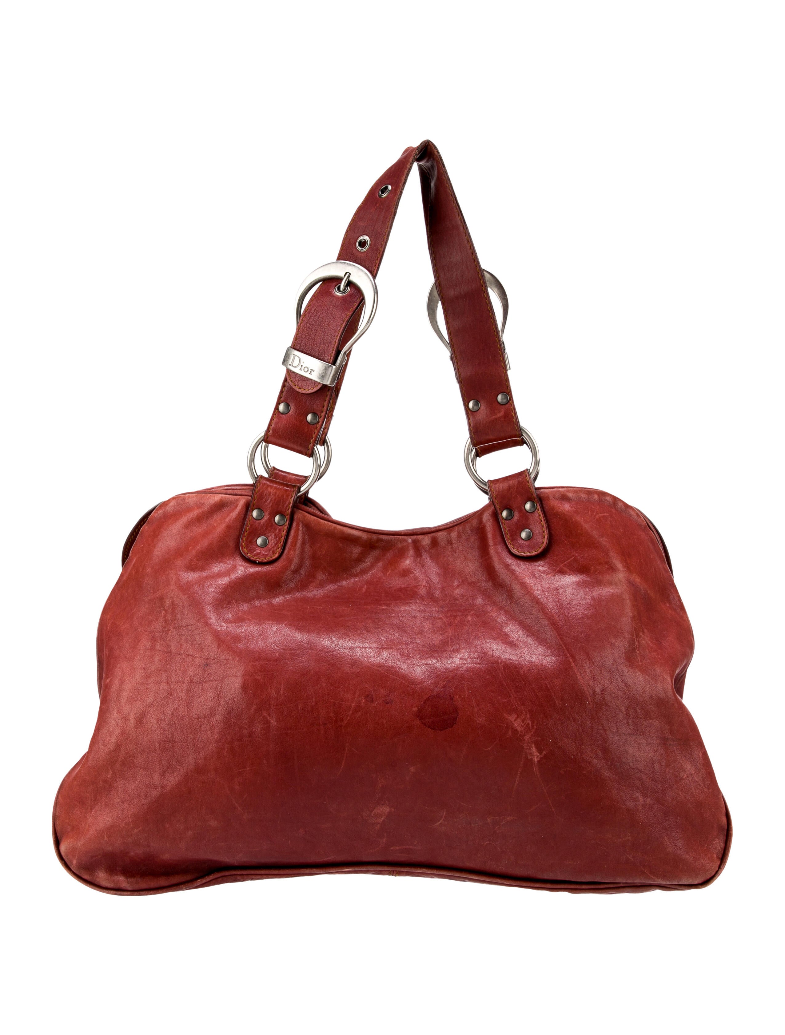 Christian Dior Large Gaucho Double Saddle - Red Handle Bags