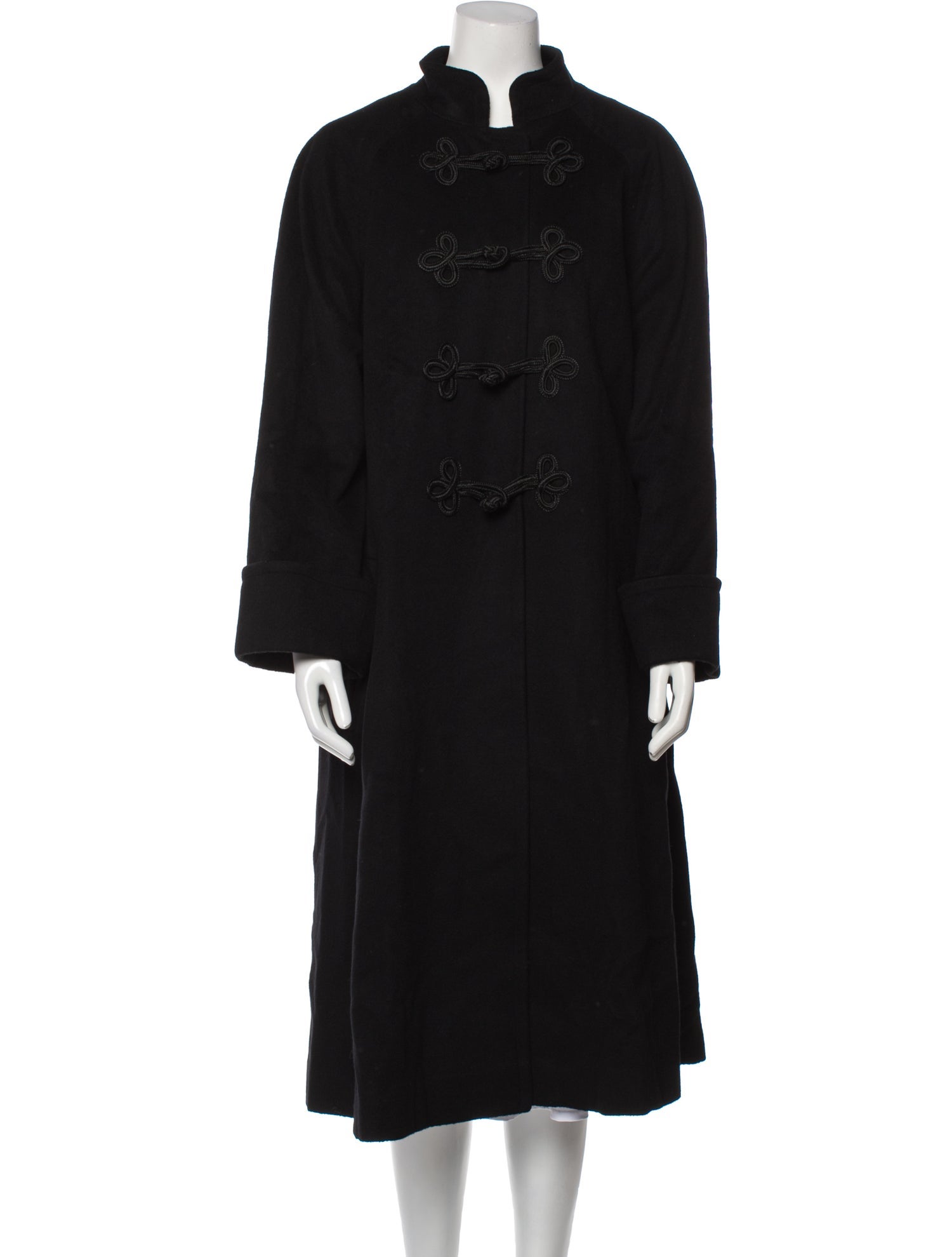 Christian Dior Lambswool Coat Black Coats, Clothing CHR364577 The