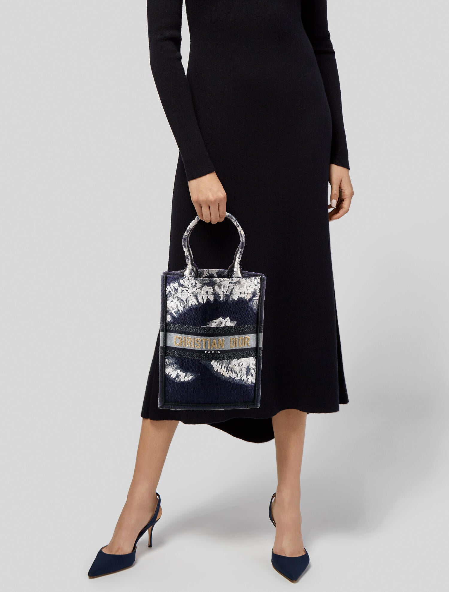 Christian Dior Vertical Book Tote - Black Totes, Handbags