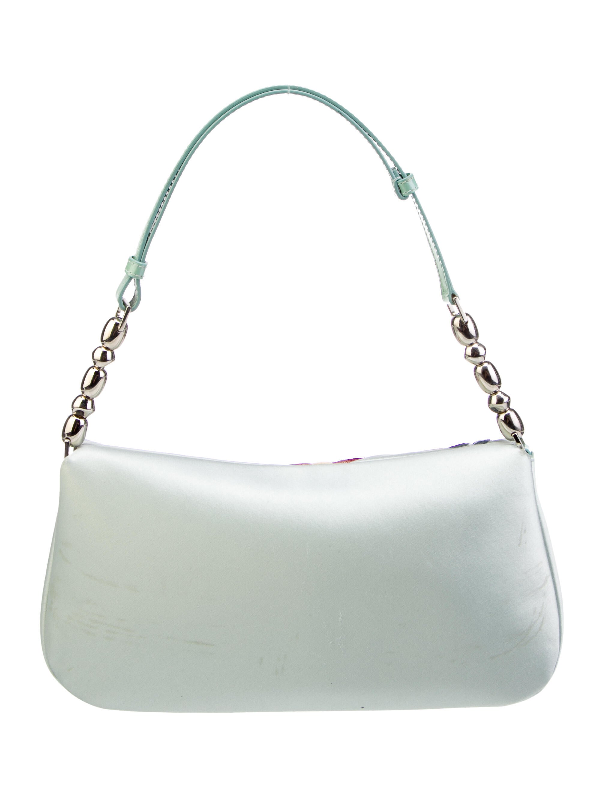 Christian Dior Floral Embroidered Malice Bag - Blue Shoulder Bags