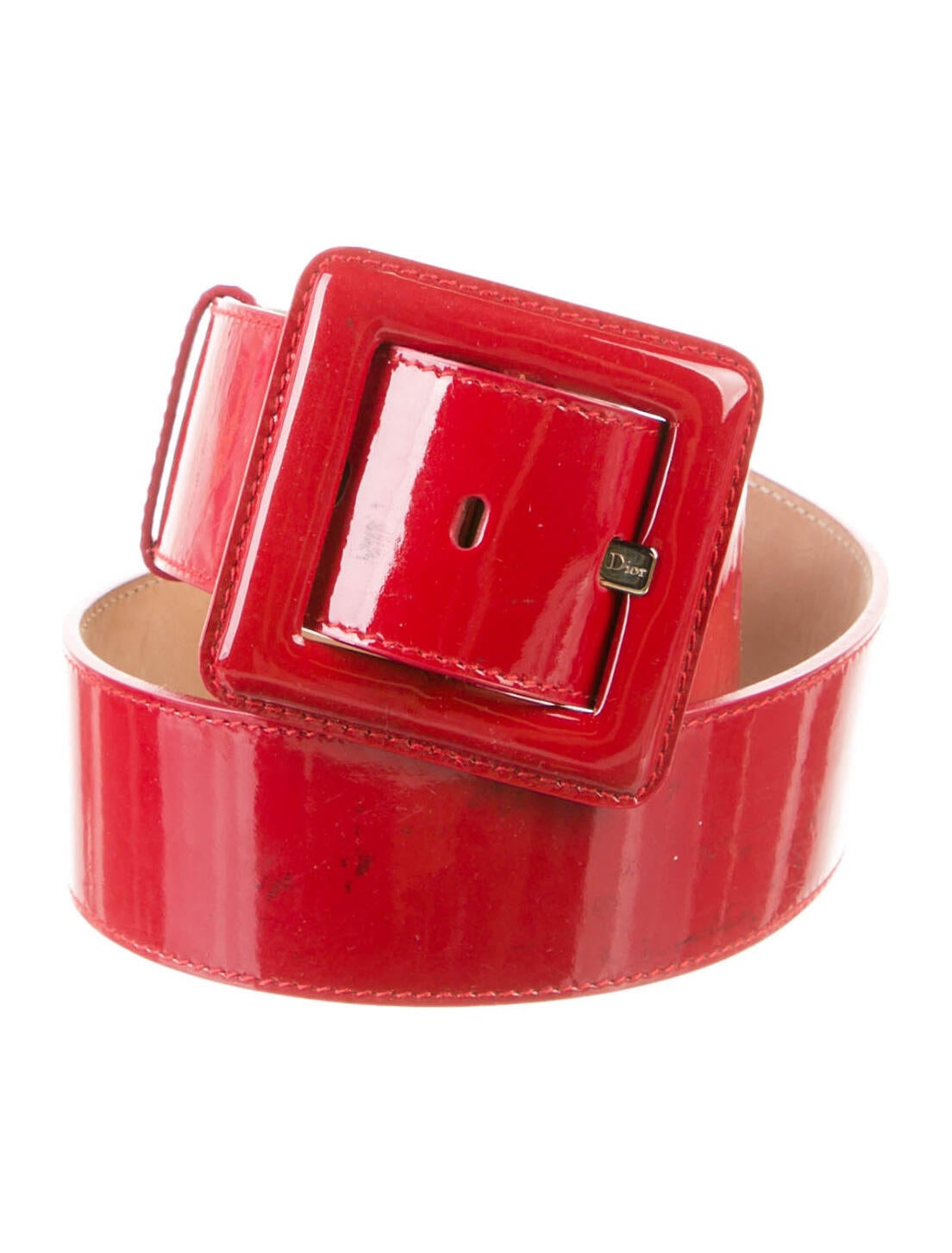 christian dior red belt