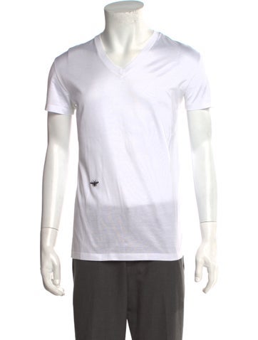Dior Homme T-Shirts Bee Accent V-Neck T-Shirt XS
