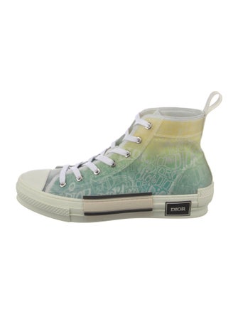DIOR MEN B23 'Dior and Shawn Print - Yellow Green' Sneakers