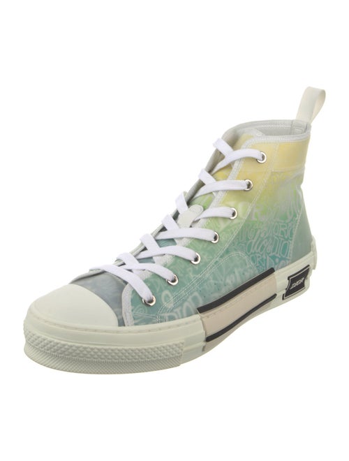DIOR MEN B23 'Dior and Shawn Print - Yellow Green' Sneakers