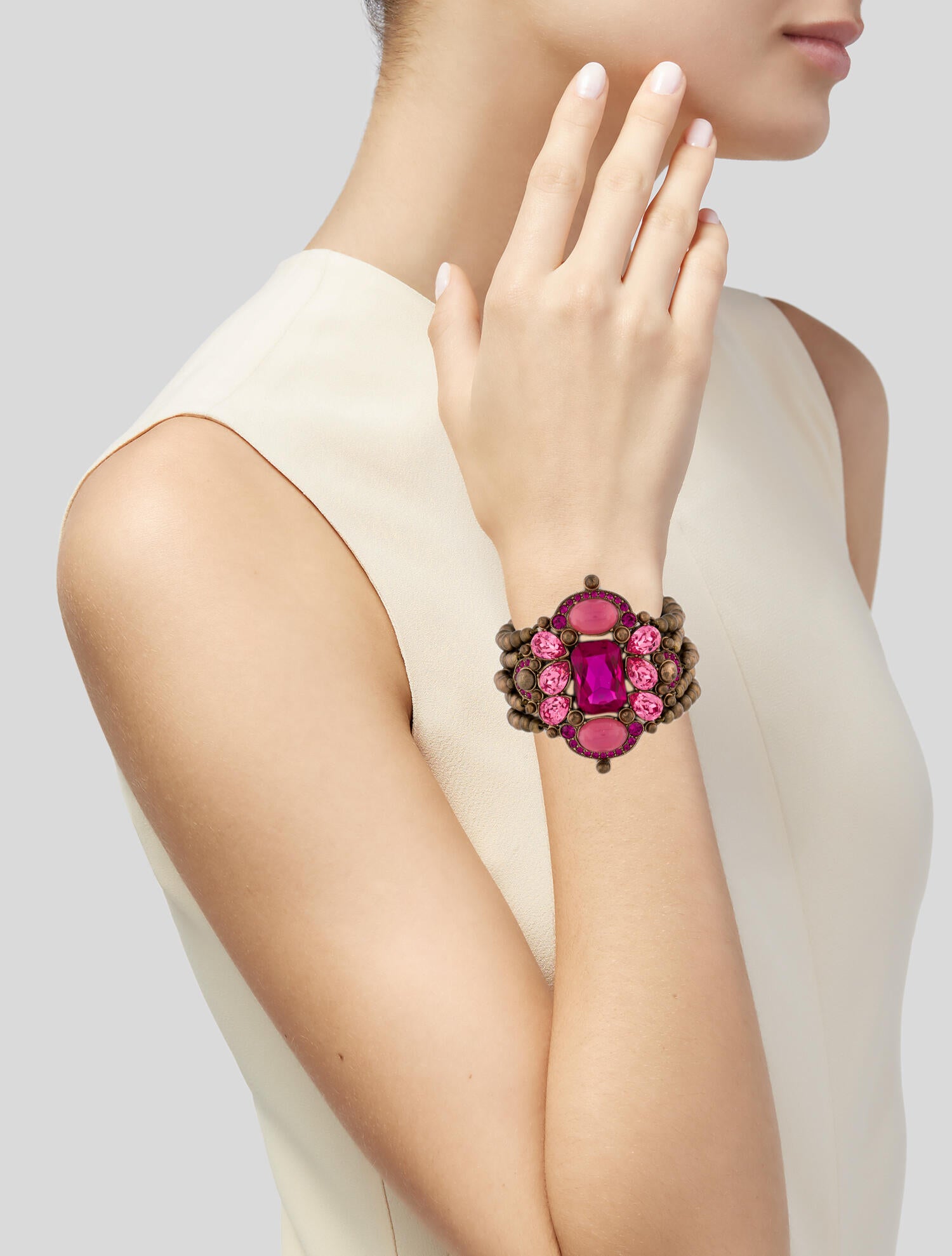 Christian Dior Vintage John Galliano Crystal Link Bracelet