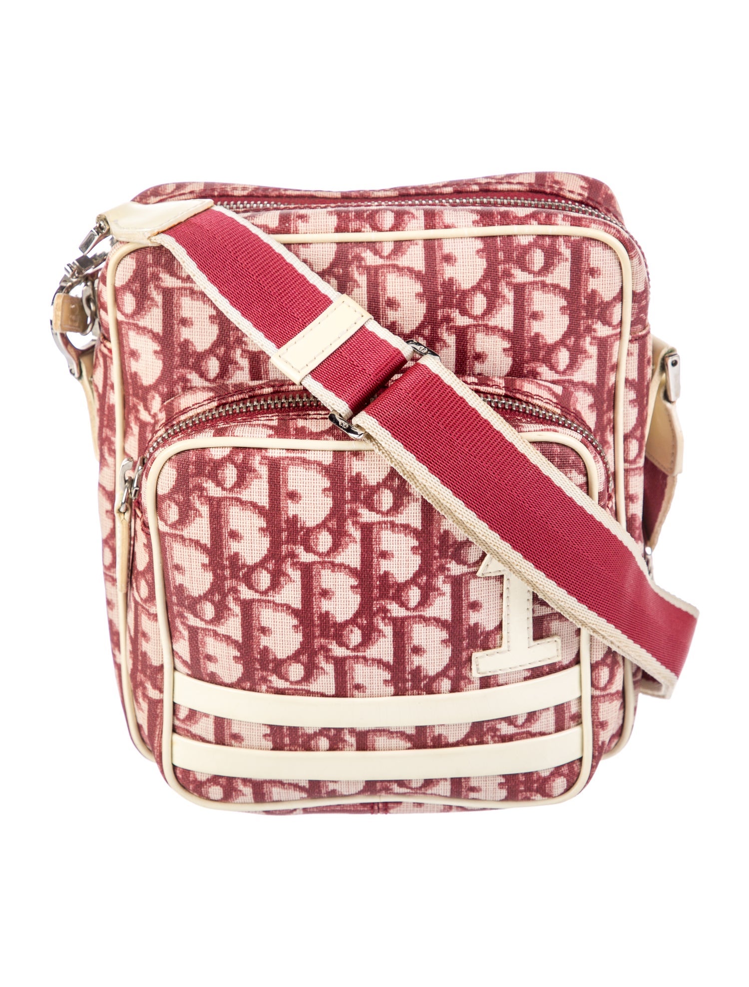 Christian Dior Diorissimo Trotter Crossbody Bag Red Crossbody Bags