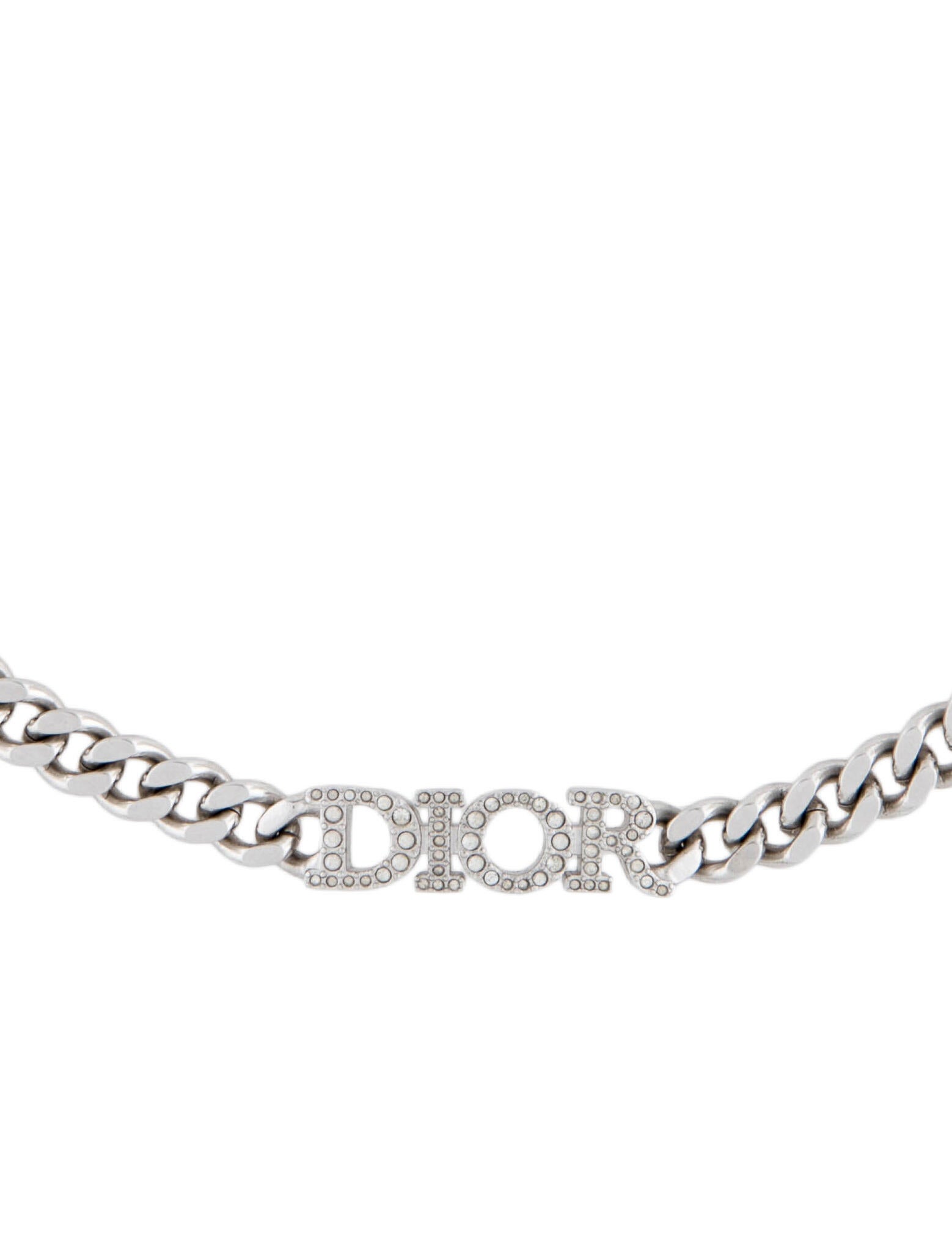 Christian Dior D PorteBonheur Star Choker Necklace Black, Palladium