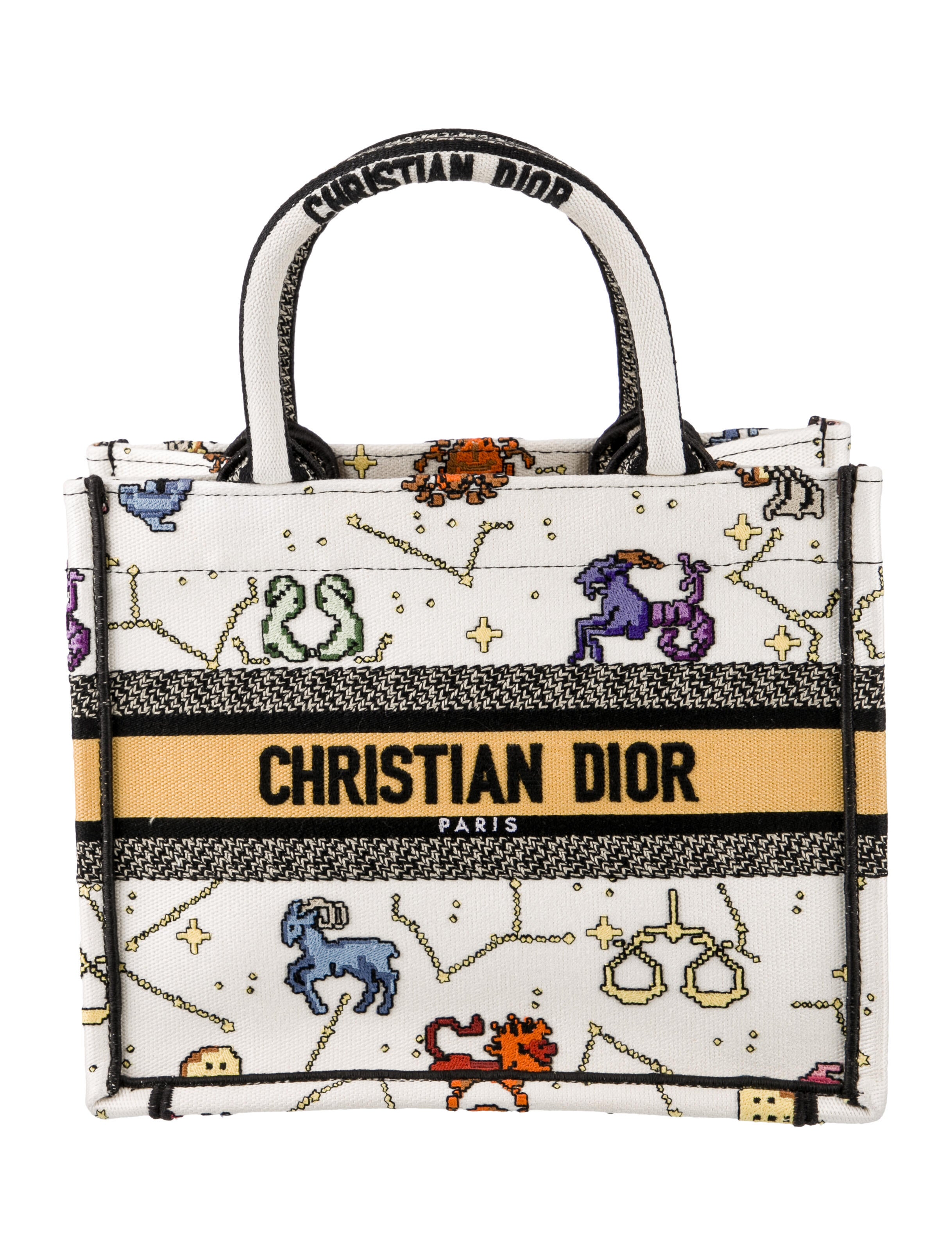 Christian Dior 2022 Small Zodiac Fantastico Book Tote White Totes