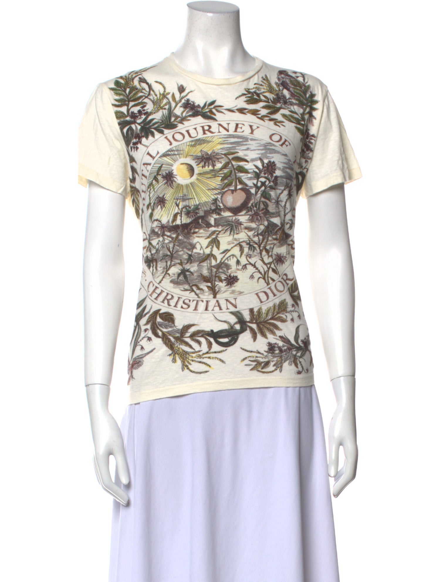 Christian Dior Graphic Print Crew Neck T-Shirt