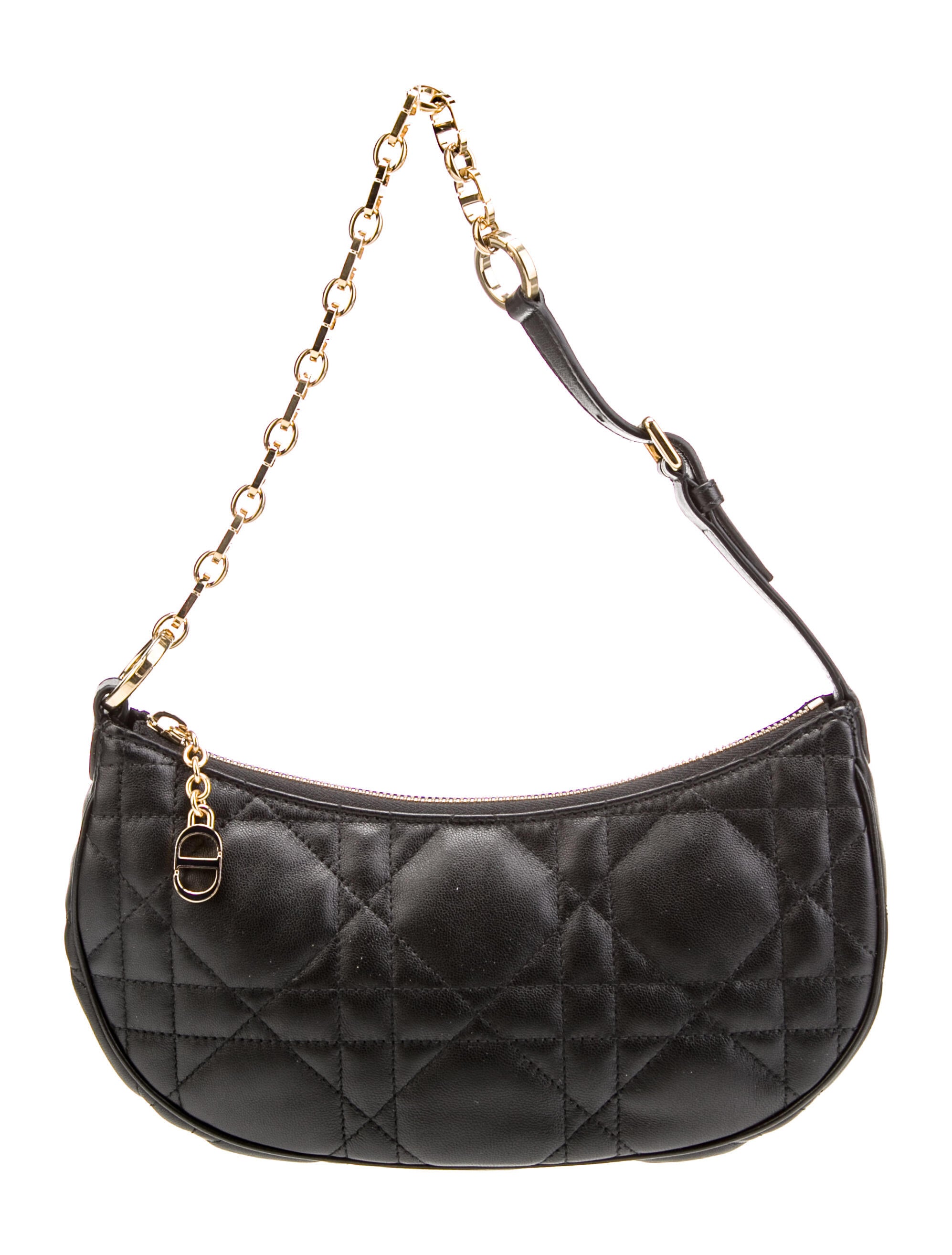 Christian Dior 2023 Macrocannage CD Lounge Bag - Black Shoulder