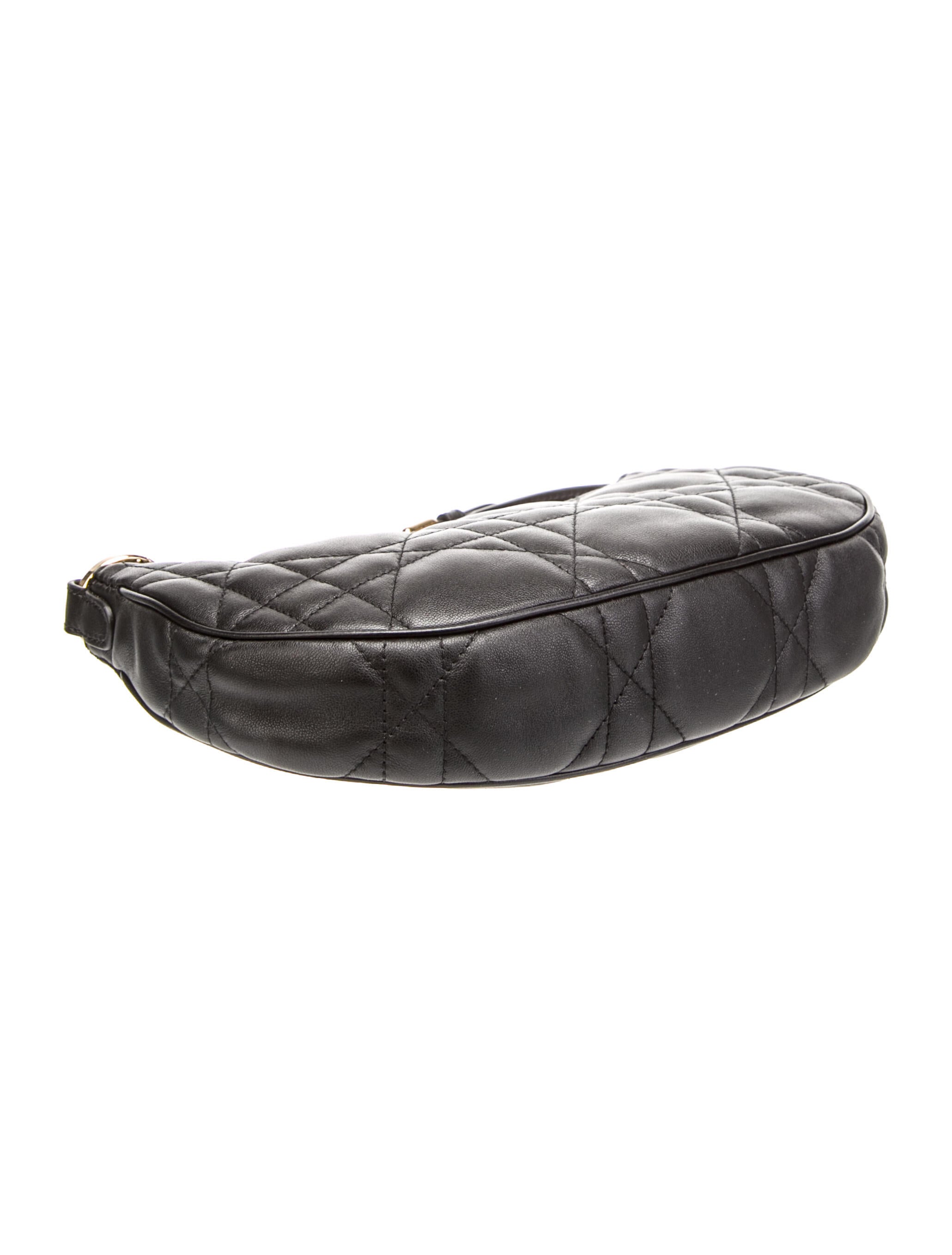Christian Dior 2023 Macrocannage CD Lounge Bag - Black Shoulder