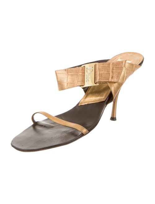 Christian Dior Metallic Slide Sandals