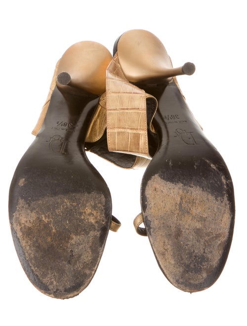 Christian Dior Metallic Slide Sandals