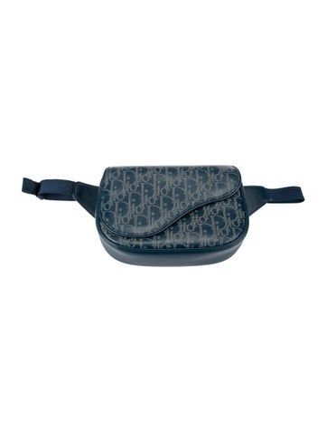 Dior MEN Waist Bags Oblique World Tour Saddle Belt Bag
