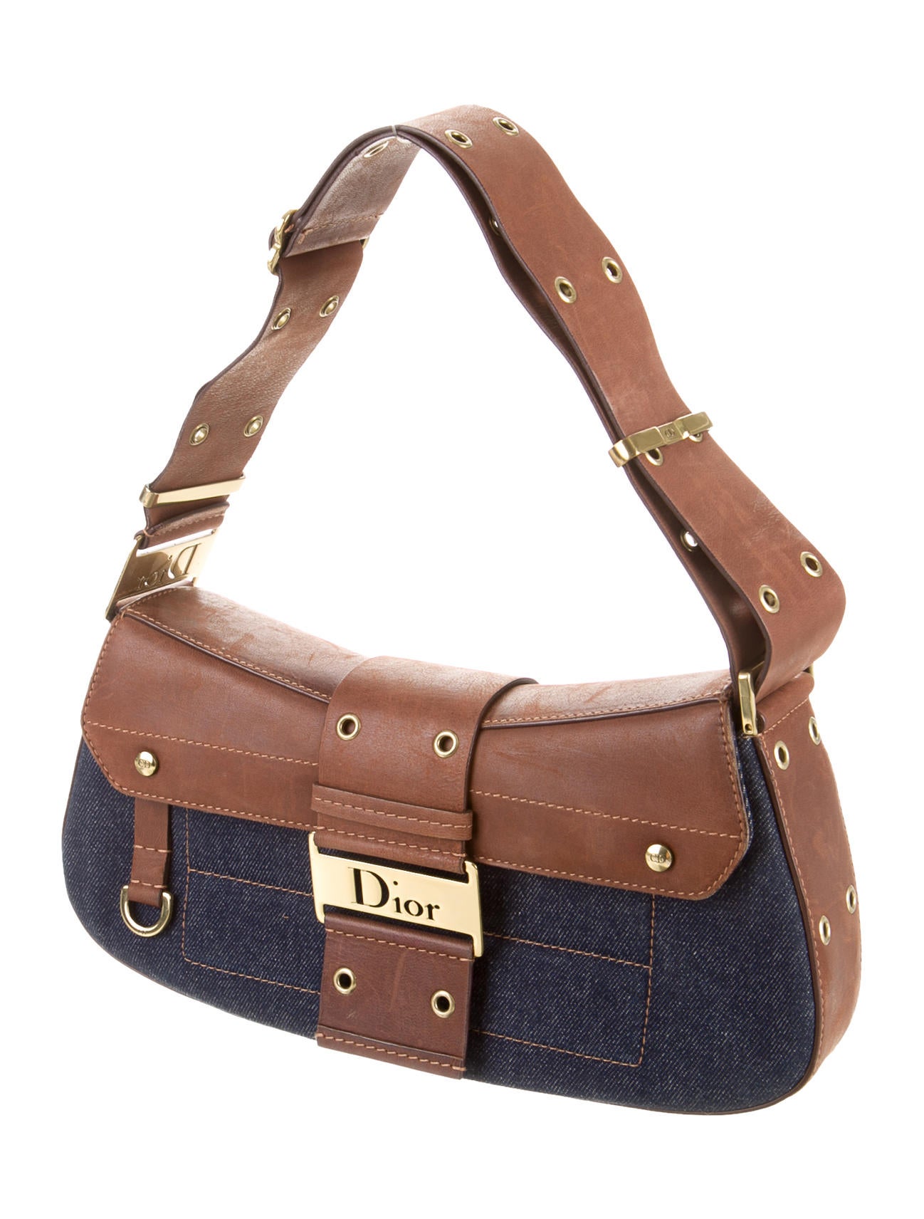 Christian Dior斜めがけバッグ Christian Dior Denim Street Chic Columbus Bag - Blue Shoulder Bags