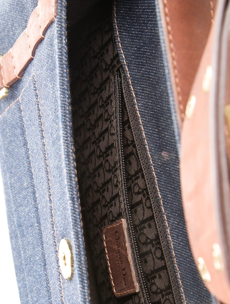 Christian Dior Denim Street Chic Columbus Bag - Blue Shoulder Bags