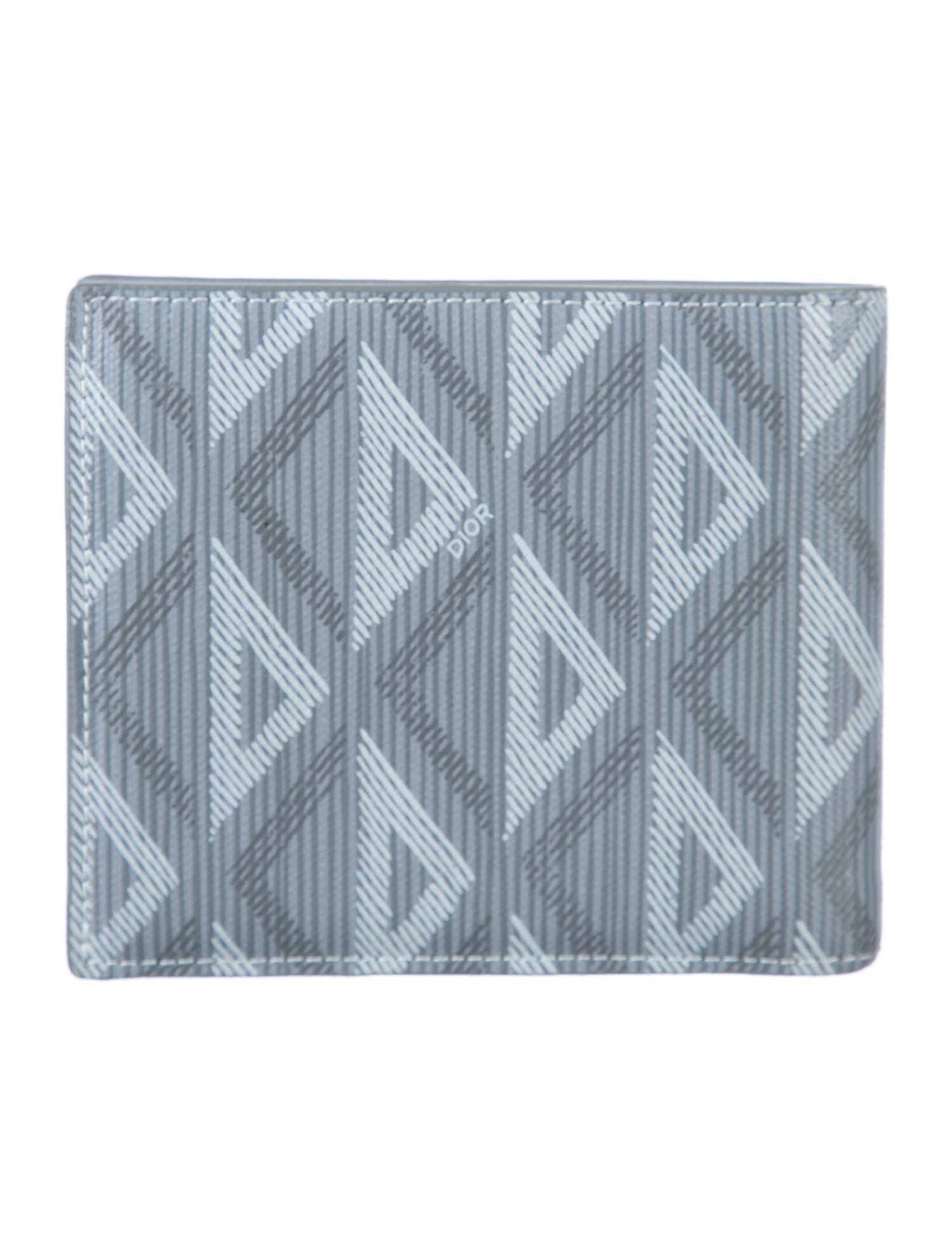 DIOR MEN 2021 Leather Bifold Wallet Grey Wallets, Accessories