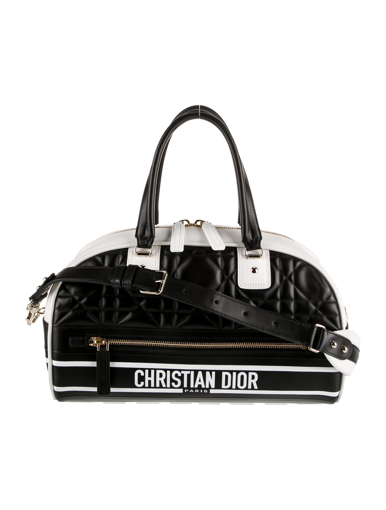Christian Dior 2021 Small Dior Vibe Bowling Bag Black Handle Bags