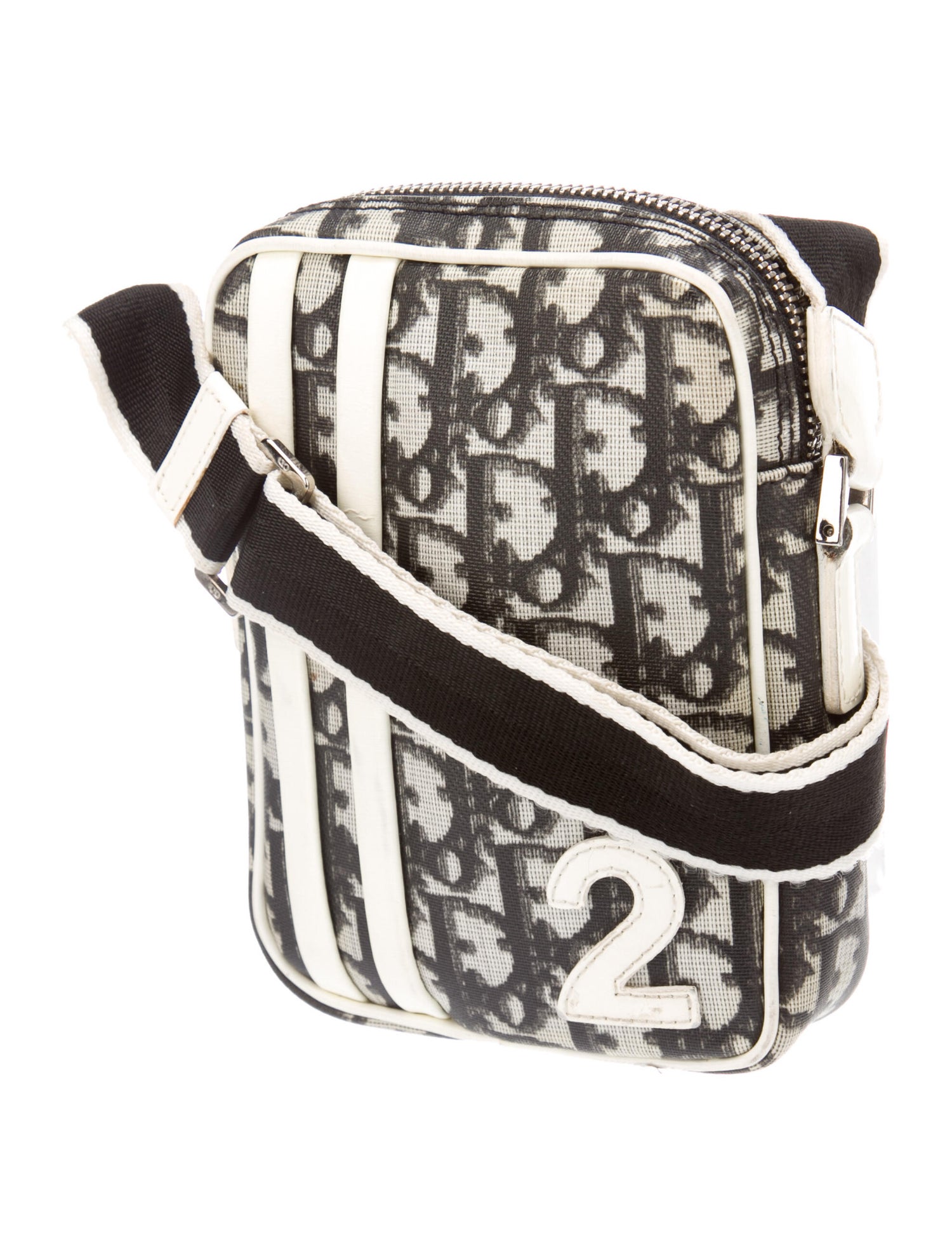 Christian Dior Diorissimo Trotter Messenger Bag Grey Crossbody Bags