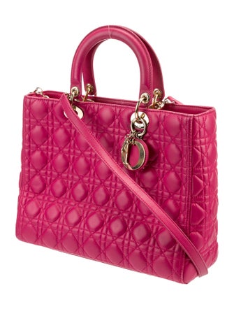 Christian Dior Large Cannage Lady Dior Bag