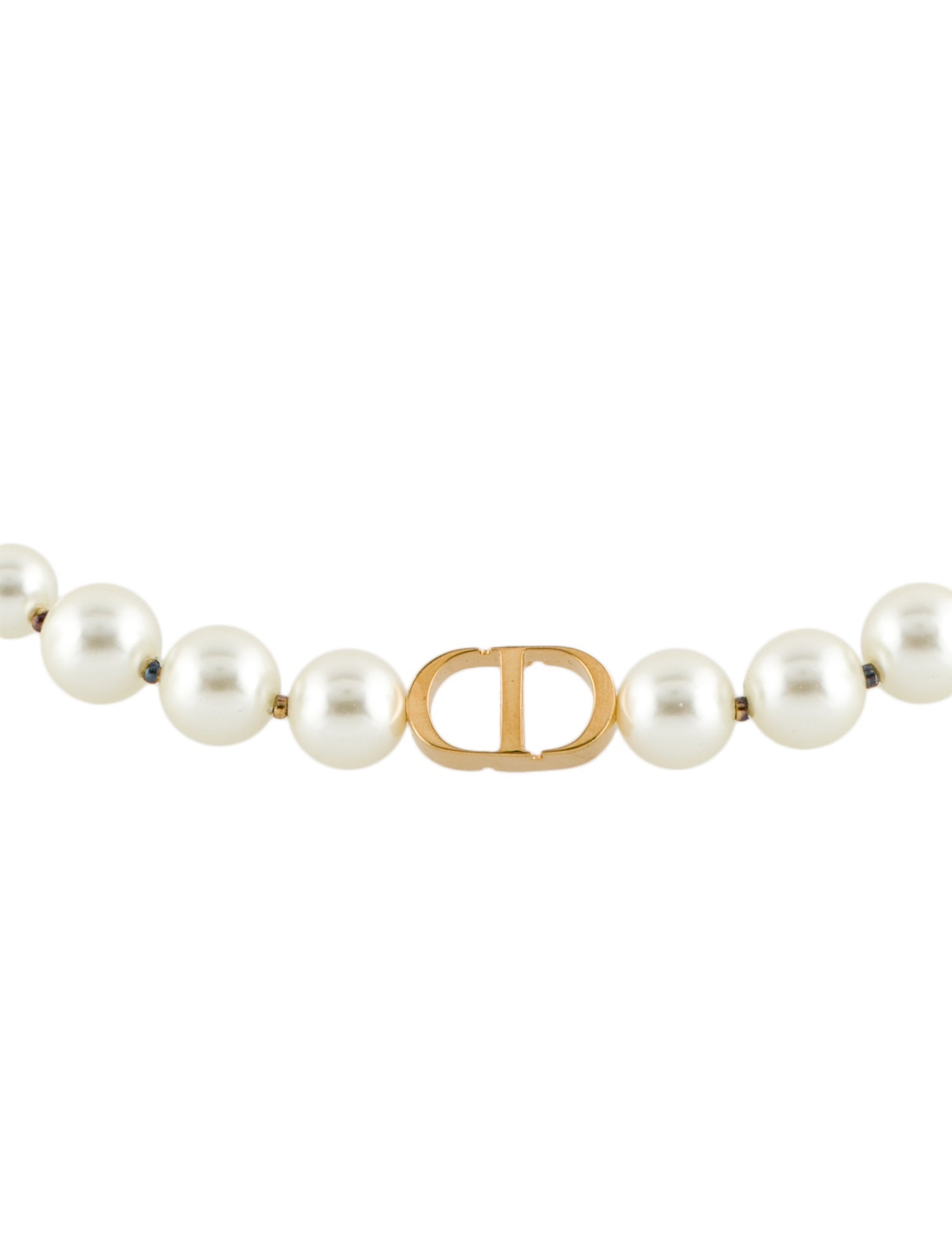 Vivienne Westwood Neysa Faux Pearl Choker Necklace White, Brass