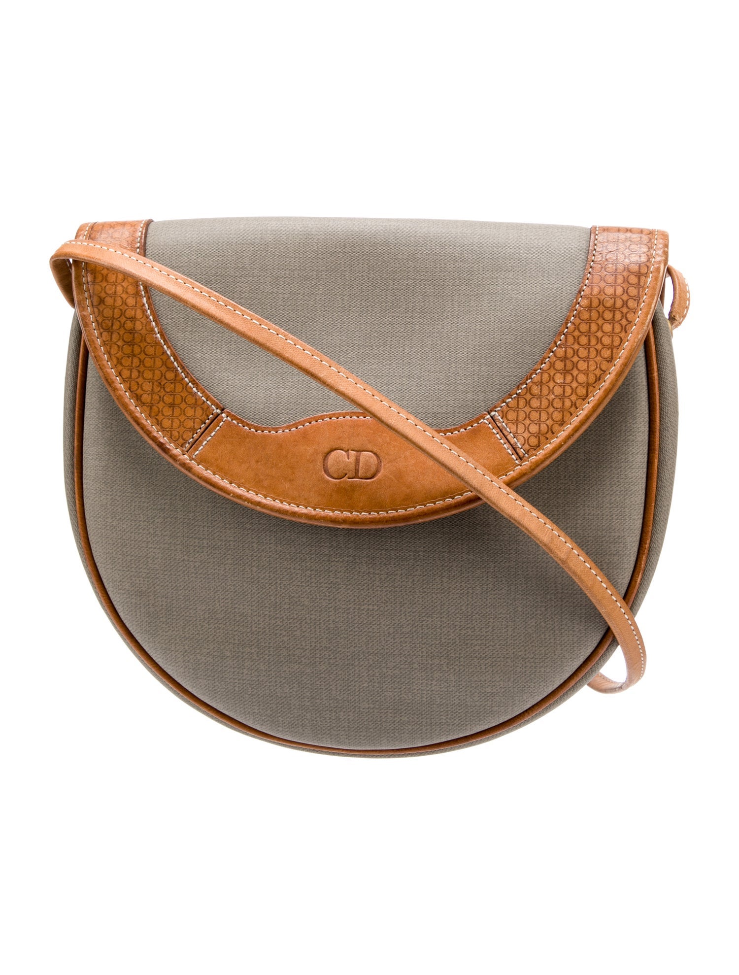 Christian Dior Vintage Crossbody Bag Grey Crossbody Bags, Handbags