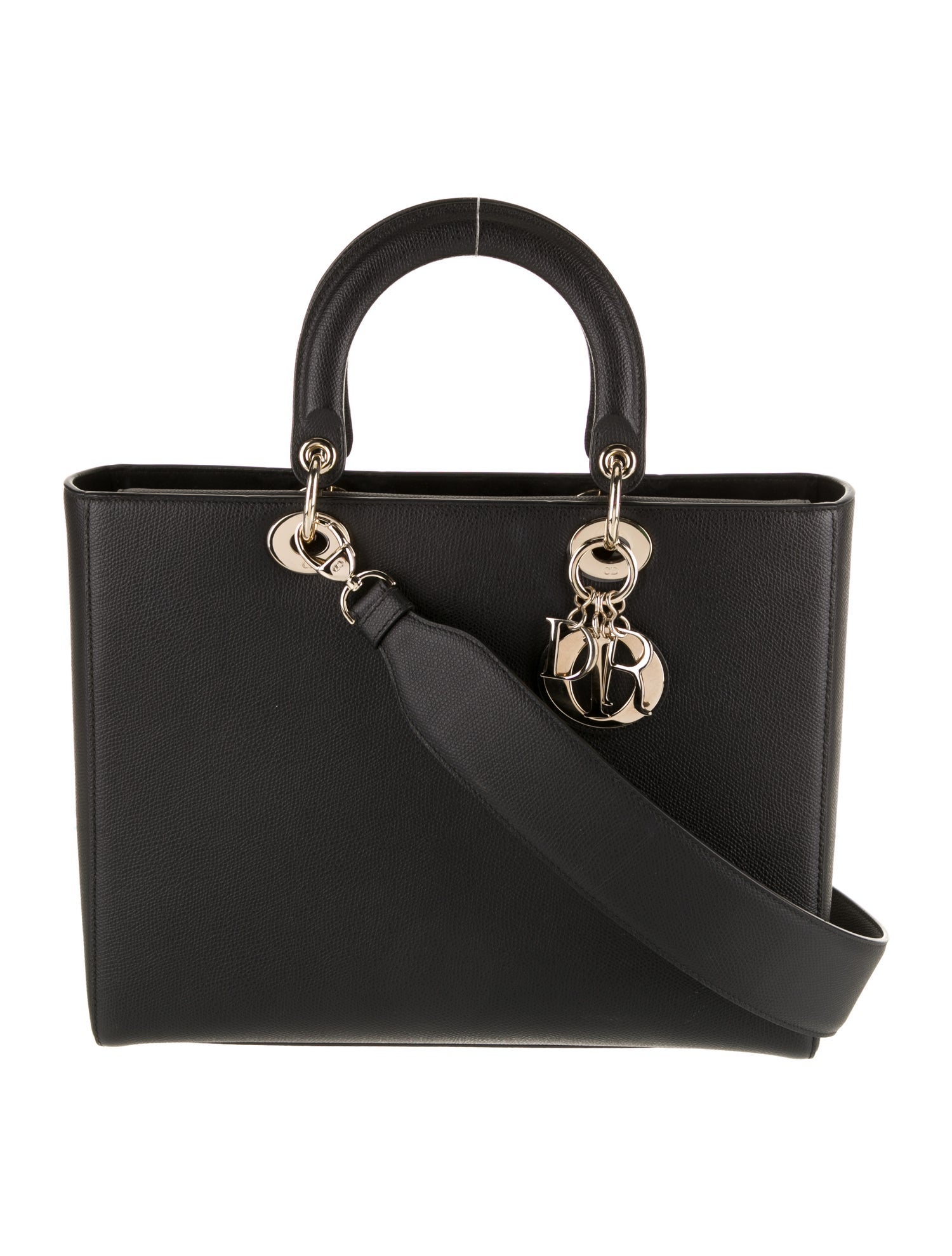 Christian Dior Large Lady Dior Tote Black Totes, Handbags CHR390417 The RealReal