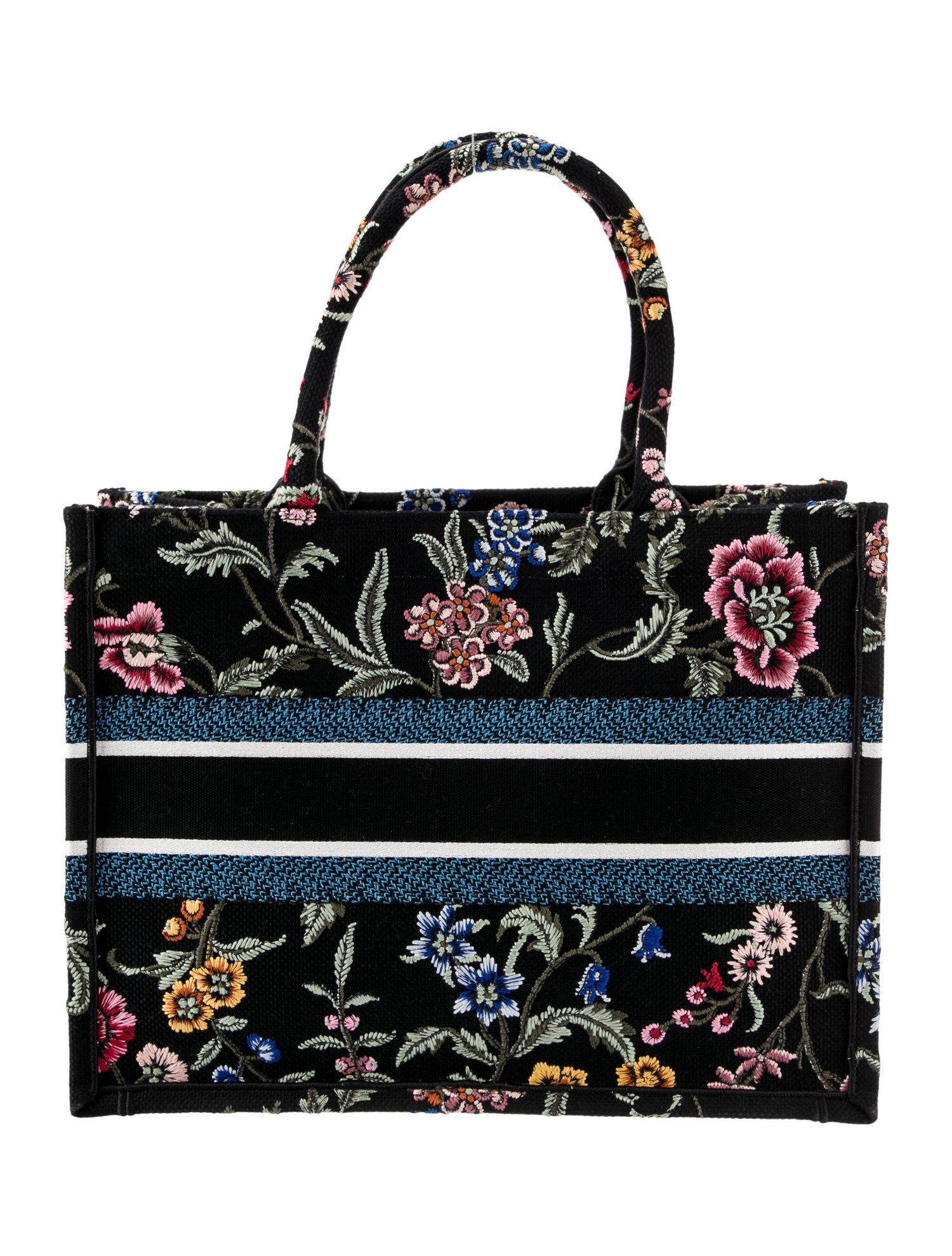 バッグ christianDior Christian Dior handbag shoulder bag Lady tweed beads leather blue
