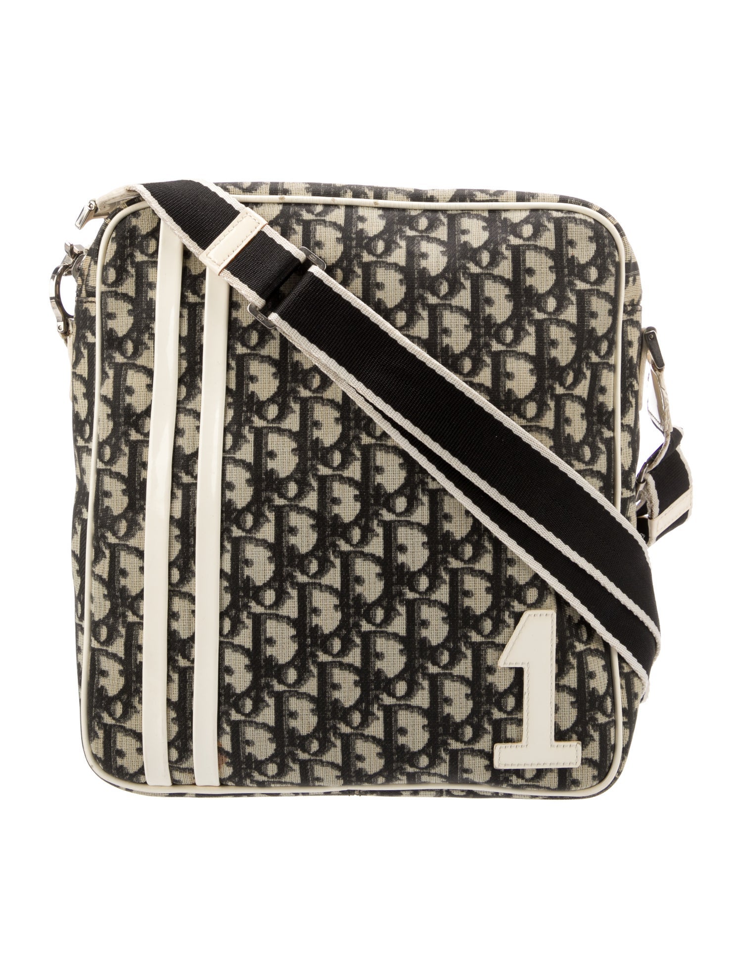 Christian Dior Diorissimo Trotter Messenger Bag Black Shoulder Bags