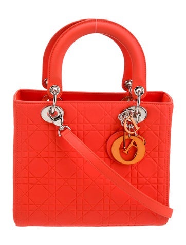 Christian Dior Handle Bags Medium Cannage Lady Bag