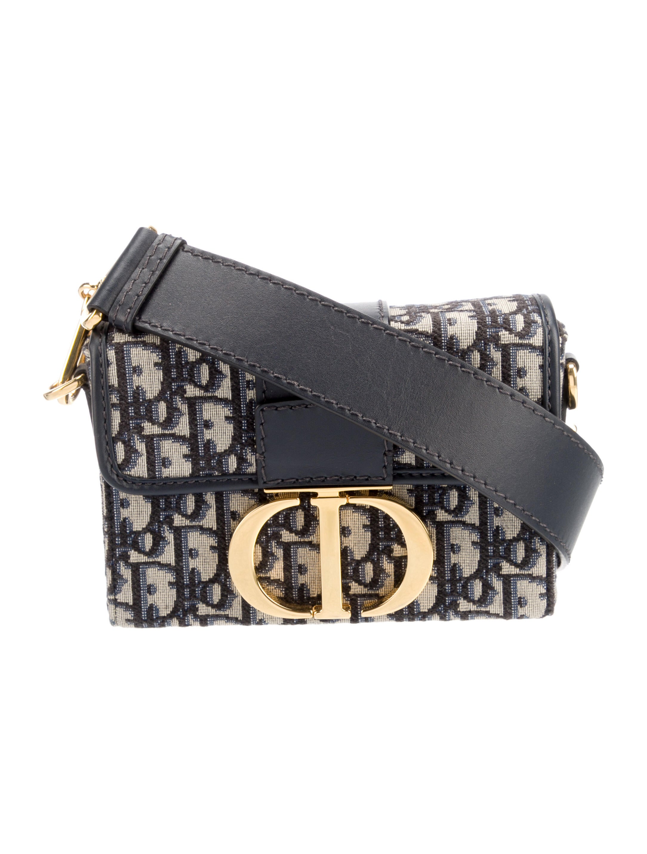 Christian Dior 30 Montaigne Box Bag Blue Crossbody Bags, Handbags