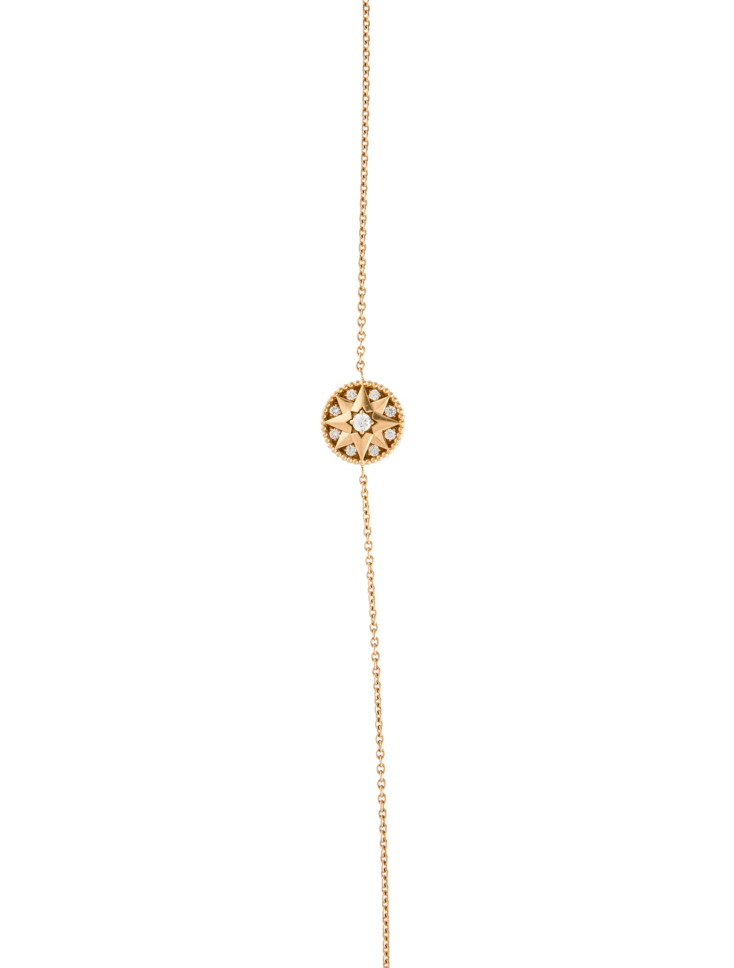 Christian Dior 18K Diamond Compass Rose des Vents Necklace