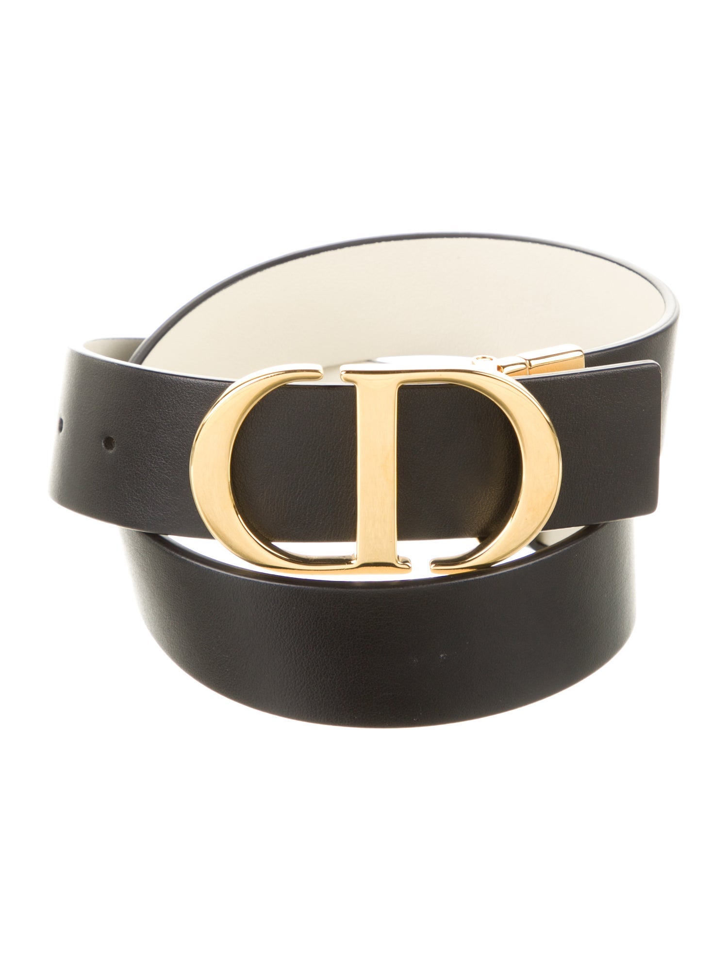 Christian Dior Leather Belt Black Belts, Accessories CHR398327