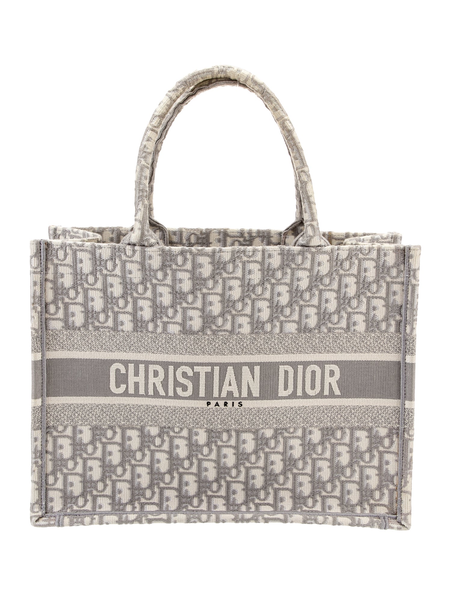 Christian Dior Medium Oblique Book Tote - Grey Totes, Handbags ...