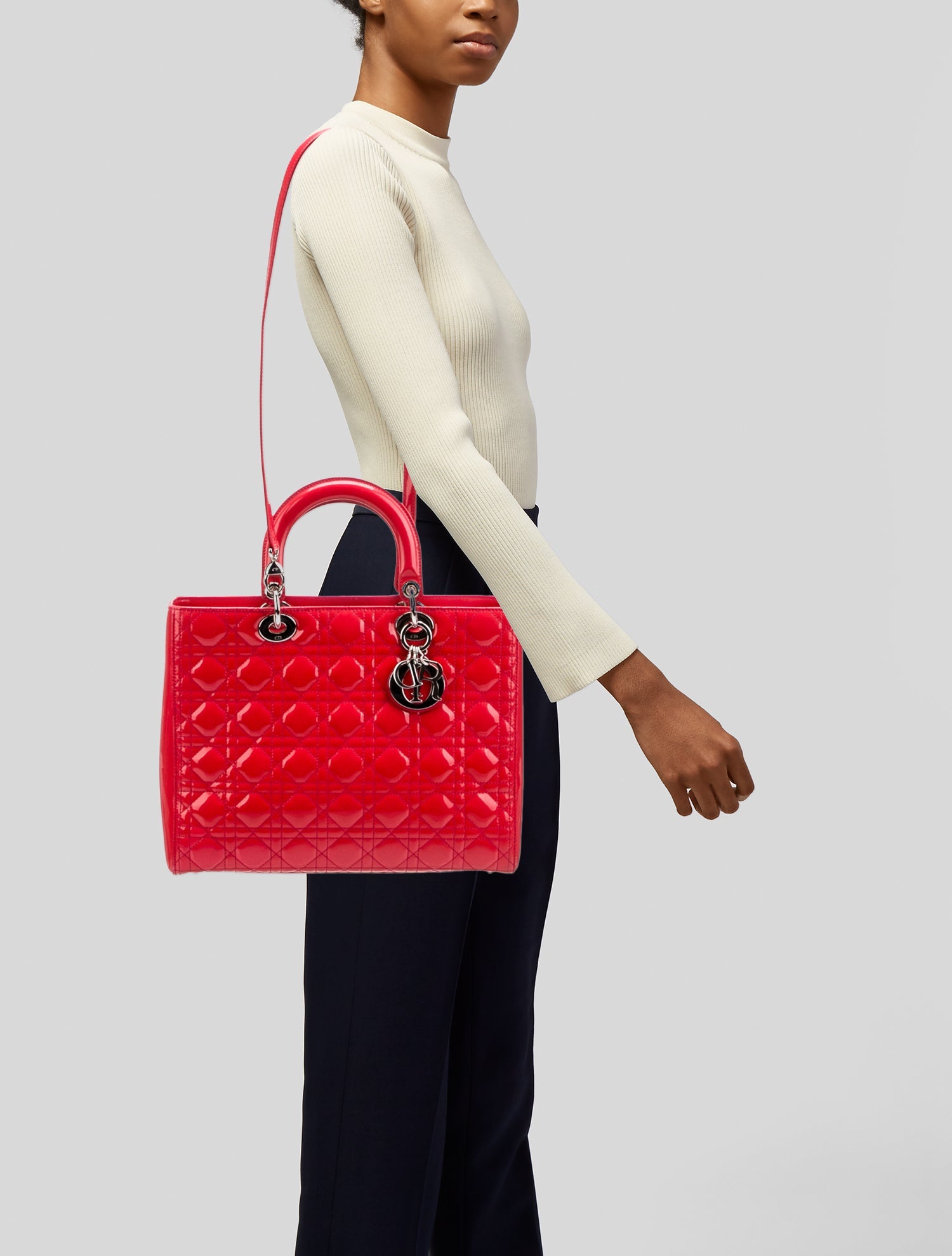 Christian Dior Large Cannage Lady Dior Bag