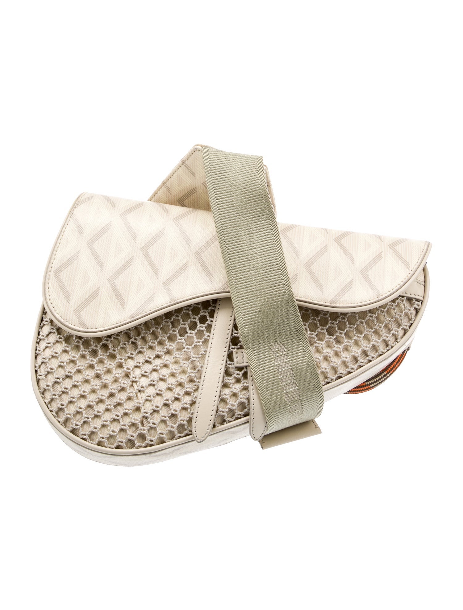 Christian Dior 2022 CD Diamond Nautic Saddle Bag - Neutrals