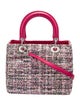 Christian Dior Medium Tweed Cannage Lady Dior Bag