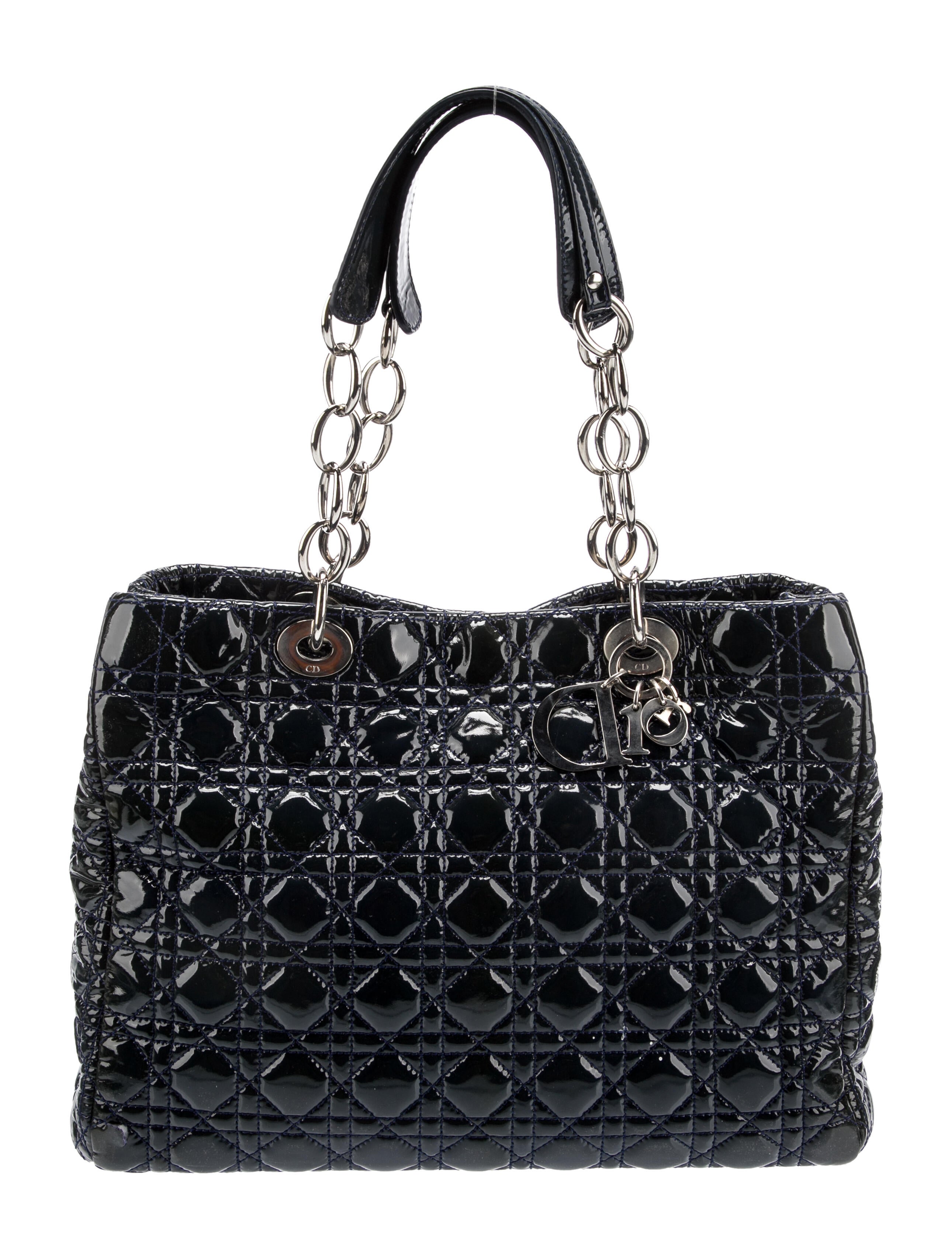 Christian Dior Large Cannage Lady Dior Soft Tote Black Totes Handbags CHR389896 The RealReal