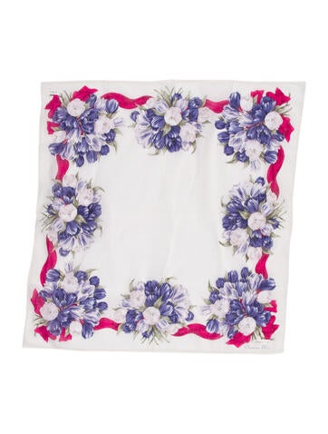 Christian Dior Scarves and Shawls Vintage Floral Print Scarf