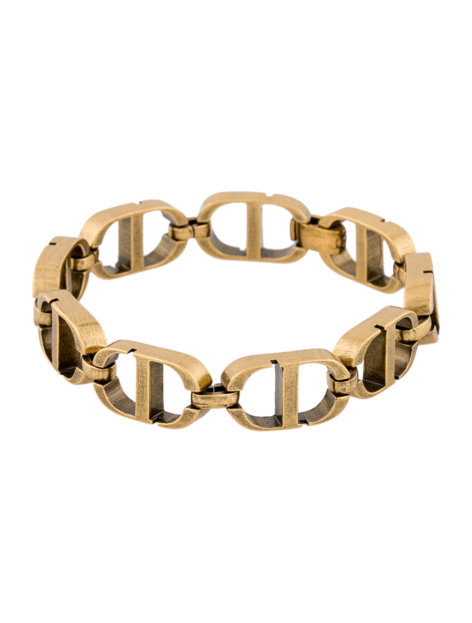Christian Dior 30 Montaigne 'CD' Link Bracelet - Gold-Plated
