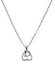 Christian Dior Vintage D Logo Heart Pendant Necklace